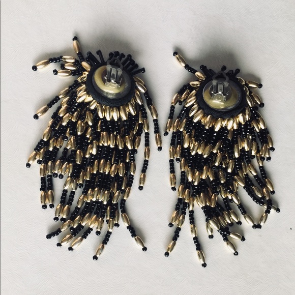 Long Drop Dangle Tassel Retro Earrings( Clips) - Picture 3 of 6